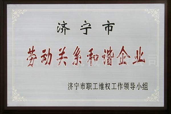 市劳动关系和谐企业