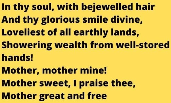 Vande Mataram Lyrics in English with meaning Paragraph -6