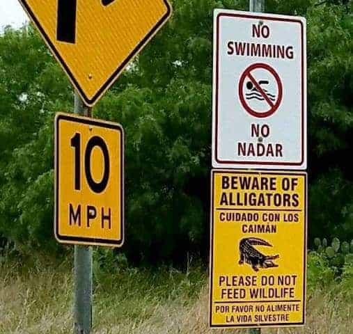 Braunig Lake Park cautions