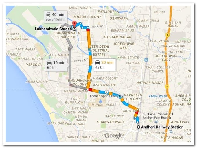 How to reach Lokhandwala Pujo Garden