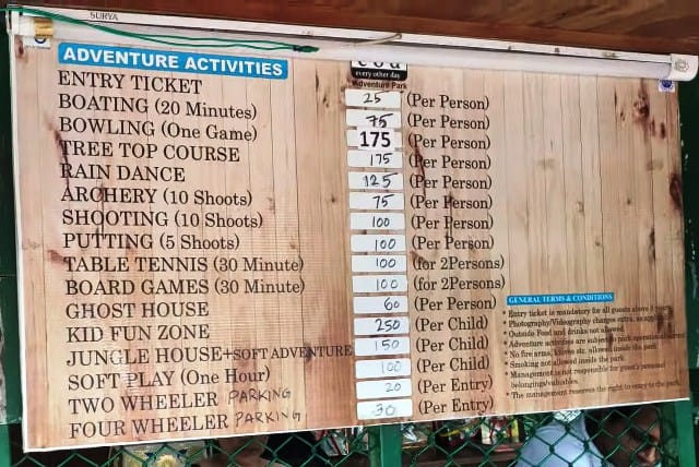 EOD park Delhi entry price