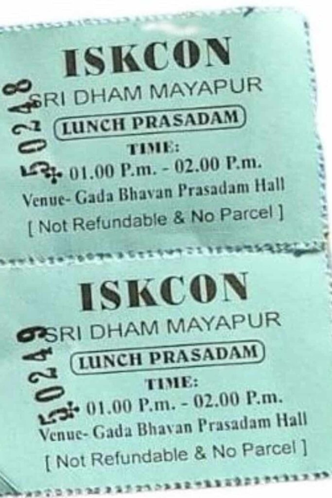 Mayapur prasad ticket