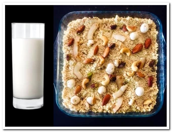 Panjeeri with milk
