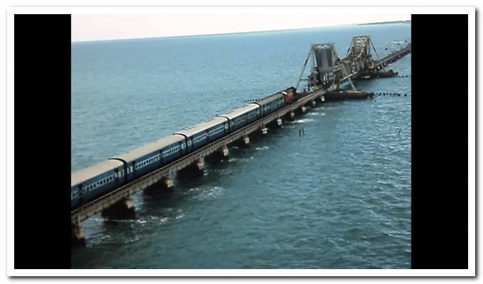 Rameswaram Mandapam to Rameswaram by Pambam Bridge