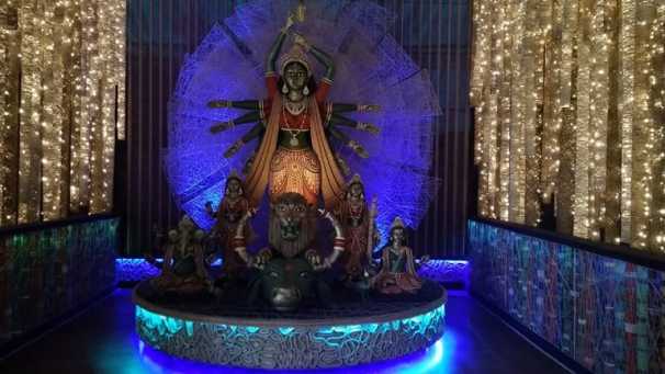 Mudiali Shib mandir durga puja