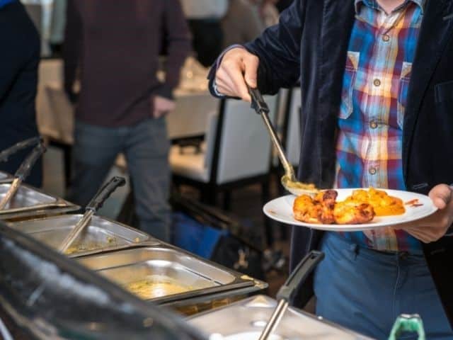 Tipping at a buffet in India