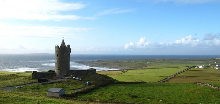 Ireland Castle By The Sea Tower Castle